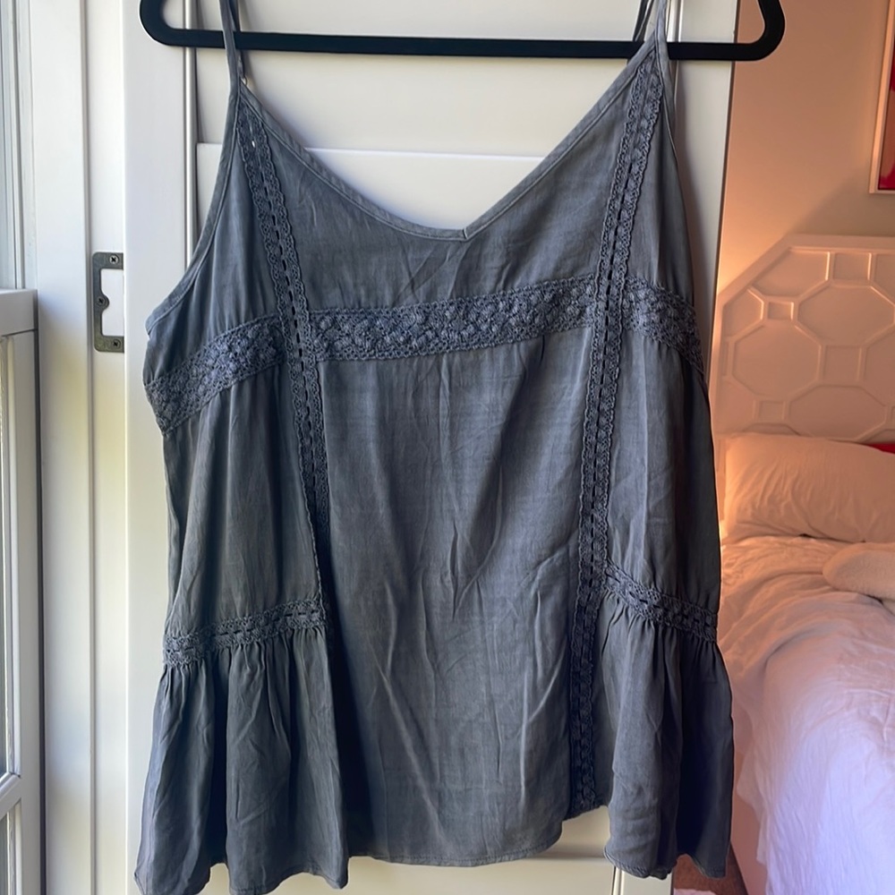 Grey Tank Top with pretty detail